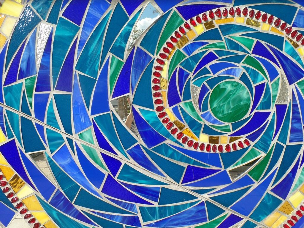 mosaic, glass, art